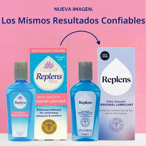 Vista 6 de Replens - Lubricante personal suave y sedoso, lubricante de silicona sin fragancia para mujeres, hombres y parejas, bienestar íntimo, deslizamiento