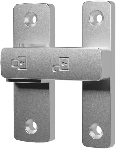Vista 5 de ETEKJOY Pestillo de cerradura abatible resistente de 90/180 grados para puerta deslizante/oscilante, portón, granero, garaje, jardín, valla, Negro