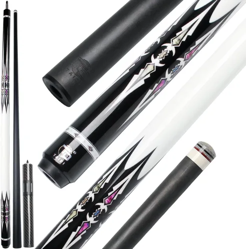Vista 13 de Carbon Fiber Pool Cue Stick Professional Pool Sticks 12.5mm Tip Low Deflection Shaft Billiard Cues with Adjustable Extension (Pro Taper)