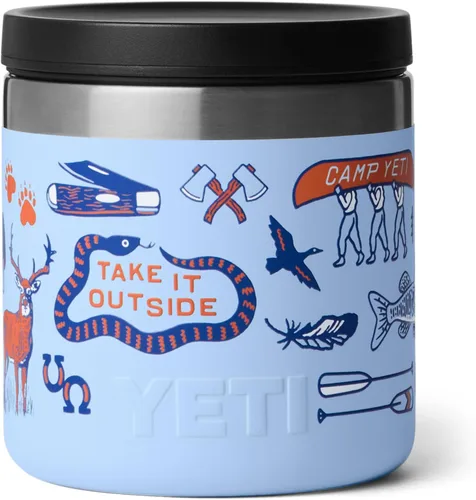 Vista 4 de YETI Rambler - Tarro de alimentos de 8 onzas, aislado al vacío, acero inoxidable, con tapa hermética, Big Sky Summer Camp