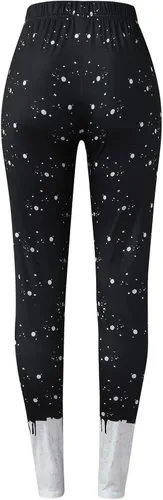 Vista 4 de Women's Christmas Leggings for Women Ultrasoft Seasonal Printed Jogger Low Rise Hippie Pants Christmas Tops