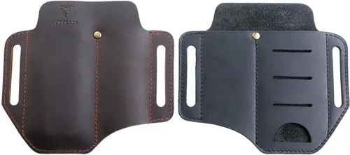 Vista 6 de VIPERADE PJ8+PJ11 funda de cuchillo de cuero, funda de linterna, funda de mutitool