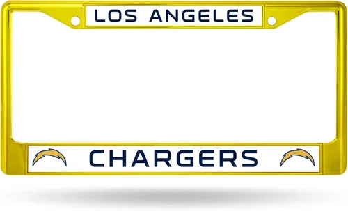 Vista 15 de Rico Industries NFL Fan Shop - Marco de matrícula cromado estándar Color del