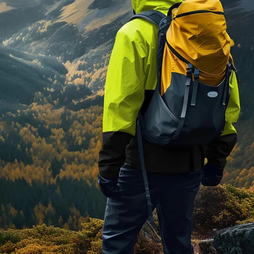 Vista 6 de Chaqueta de lluvia para hombre con capucha, impermeable, rompevientos, ligera, para senderismo, impermeable, reflectante