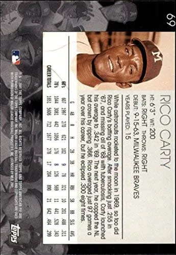 Vista 2 de 2001 Topps American Pie #69 Rico Carty MLB Baseball Trading Card