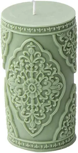 Vista 10 de Grainrain Molde de vela de silicona 3D con diseño de cráneo y rosa, molde de vela pilar decorado, moldes de silicona hechos a mano para hacer velas