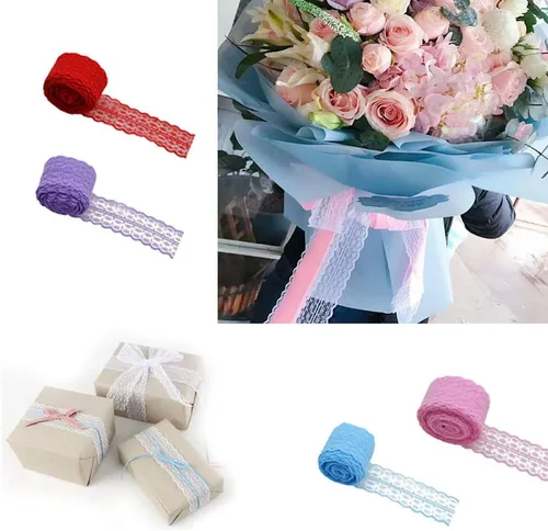 Vista 5 de ATRBB Cinta de encaje blanco de 25 yardas para costura, envoltura de regalos y decoraciones de boda nupcial (estilo 2)