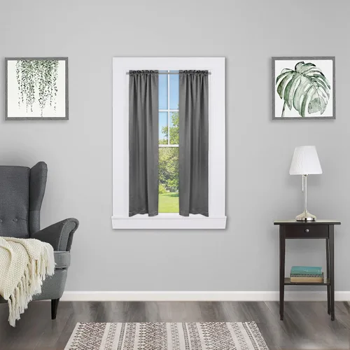 Vista 3 de Varilla de tensión de resorte ajustable de 18-28 pulgadas, paquete de 2, 7/16 pulgadas de diámetro, plata