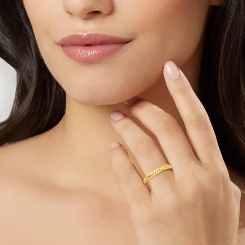 Vista 2 de Anillo Canaria de oro amarillo de 10 quilates talla diamante