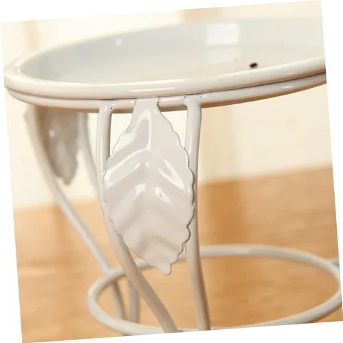 Vista 8 de Outanaya Soporte de metal blanco para plantas de interior, para exhibición de suculentas y decoración de balcón, soporte elevado resistente