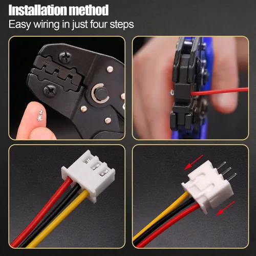 Vista 6 de Twidec /500PCS Kit de conector JST de 0.100 in con conector macho y hembra de 2/3/4/5/6 conector de vivienda de clavija macho y hembra de 0.100 in