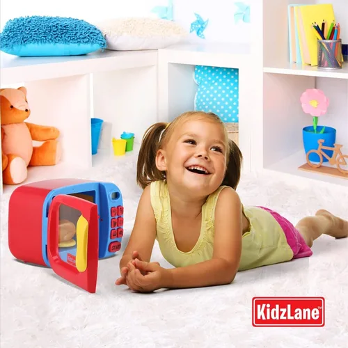 Vista 4 de Kidzlane Horno de microondas, Juguete para Niños, Accesorios de cocina de juguete Pretend Play