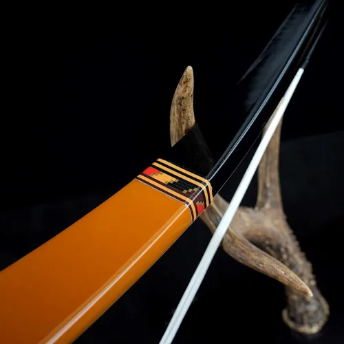 Vista 5 de AF - Arco recurvo con arco, arco de caballo laminado tradicional para tiro con arco montado y tiro de precisión, arco largo Yuan de Mongolia, mano
