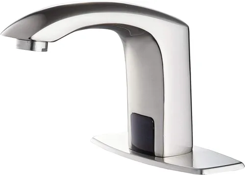 Vista 12 de Grifo de baño automático negro activado por movimiento, sin contacto, bañera, lavabo, lavabo, aireador, un agujero, mezclador de latón, desagüe