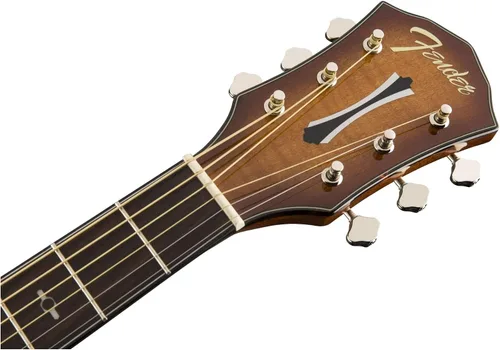 Vista 7 de Fender FA-345CE Auditorium Cutaway Guitarra acústica, con 2 años de garantía, ráfaga de té de 3