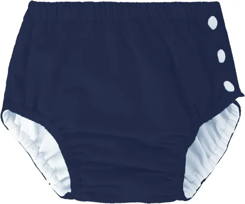 Vista 2 de Pañales de natación reutilizables para bebés recién nacidos, lavables, unisex, pañales de natación para bebés, color azul marino, 0-3 meses