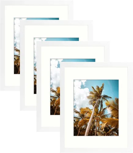 Vista 89 de Frametory, Marco de fotos de 11 x 14 pulgadas con paspartú para fotos de 8 x 10 pulgadas, moldeado ancho de vidrio de alta definición, accesorios