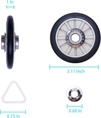 Vista 2 de Kit de reparación de secadora Ken-more Series 70 80 90 500 600 Whirl-pool WED4815EW1 WED4800BQ1 Ama-na NED4655EW1 NGD4655EW2 WED4800XQ1 Kit