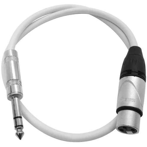 Vista 8 de Seismic Audio - SATRXL-F2 - Cable de conexión XLR naranja de 2 pies hembra a 1/4" TRS