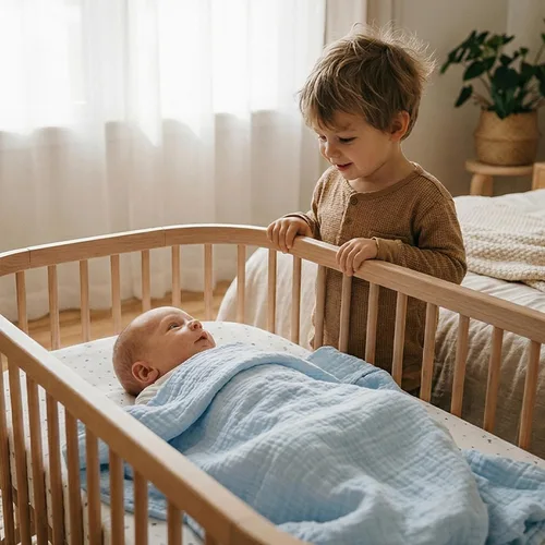 Vista 3 de GLLQUEN BABY Mantas de muselina para envolver al bebé, paquete de 3 mantas de recepción para niños y niñas recién nacidos, manta para envolver al
