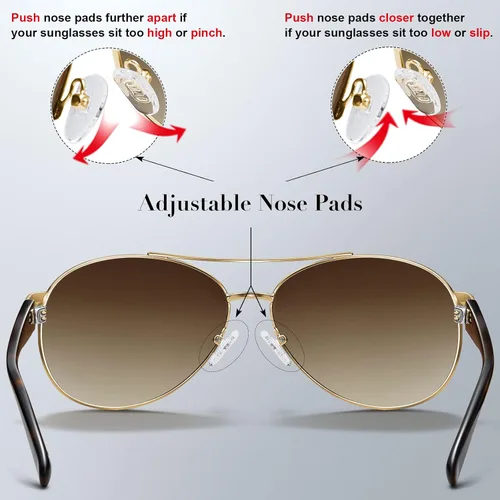 Vista 6 de CARFIA Classic Polarized Sunglasses for Men Women UV400 Protection Pilot Metal Frame Mirror Lens Eyewear