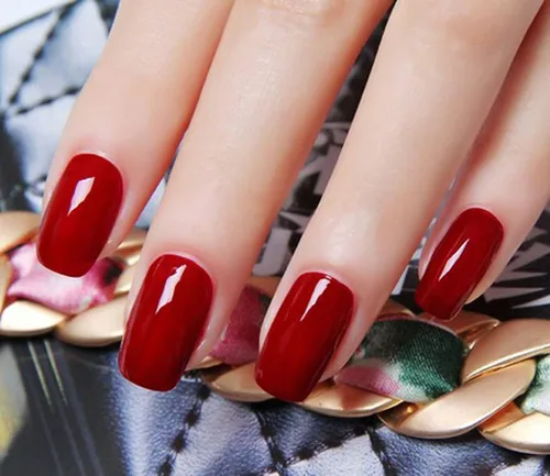 Vista 3 de 500pcs rojo oscuro ABS plástico francés completo falso falso uñas puntas Diseño de moda de arte de uñas