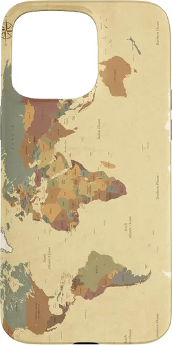 Vista 31 de Funda para teléfono inteligente con diseño de mapa mundial para iPhone 17
