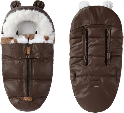 Vista 2 de Saco acolchado para cochecito, funda acogedora para los pies, para bebé, cálida, resistente al viento, impermeable, resistente al frío, lavable