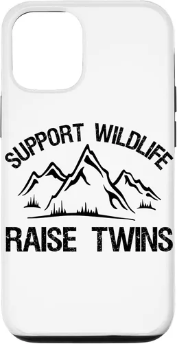 Vista 28 de Support Wildlife Raise Twins Funny Twin Mom Dad Gift Case for iPhone 17