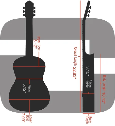 Vista 5 de Crossrock Estuche rígido de madera de lujo para ukeleles soprano, estilo mochila, Tweed (CRW700SUTW-2)