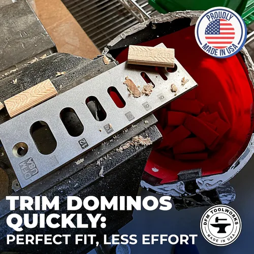 Vista 5 de DFM Tool Works Placa de ajuste A2 Domino Tenon – Compatible con carpinteros Festool Domino – Recorta tamaños de 0.157 in a 0.551 in – Se adapta a