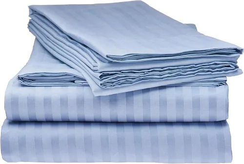 Vista 21 de Juego de sábanas de algodón 100 % 6 piezas de 400 hilos de lujo juego de sábanas para cama (color)