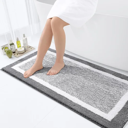 Vista 31 de OLANLY Alfombras de baño 24x16, tapetes de baño extra suaves y absorbentes de microfibra, antideslizantes, lavables a máquina, secan rápido