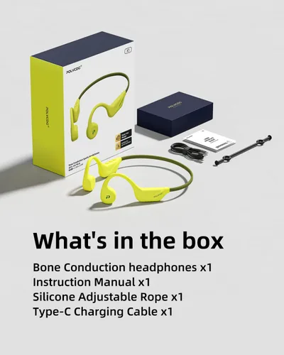Vista 11 de Auriculares de conducción ósea, auriculares de oreja abierta con micrófono, auriculares inalámbricos Bluetooth para correr, auriculares impermeables