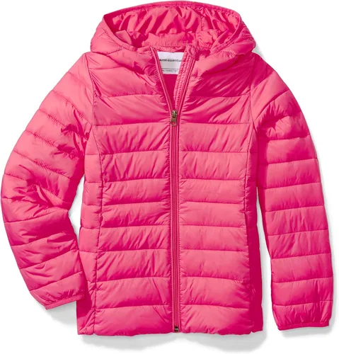 Vista 8 de Amazon Essentials Chaqueta acolchada con capucha ligera y resistente al agua para niñas y niños pequeños Negro