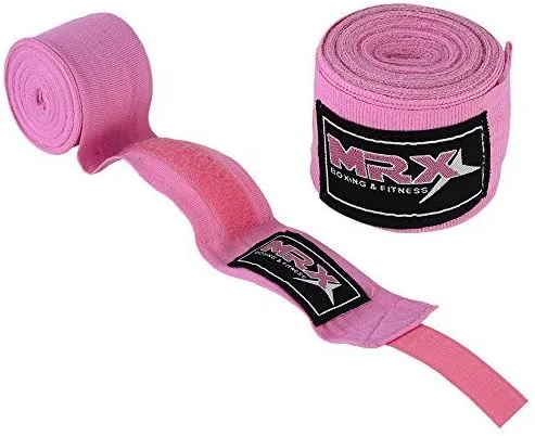 Vista 3 de MRX BOXING & FITNESS Boxing Hand Wraps Semi-Elalstic Multi Colors Great for MMA Boxing Muay Thai Kick Boxing Training 118, 160, 180 Length