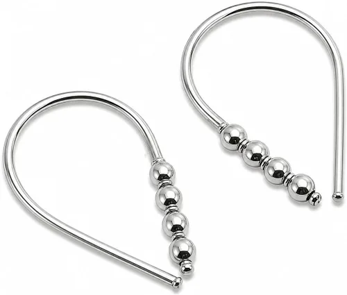 Vista 21 de Aretes pequeños de plata de ley 21 GA de 0.472 in con gancho de arco de herradura Relleno de oro de 14 quilates 20 GA