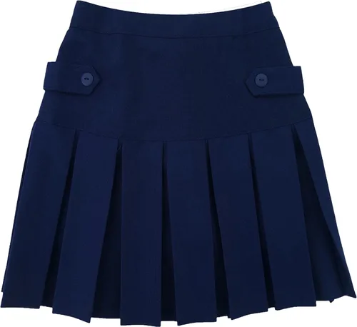 Vista 10 de ToBeInStyle Falda Uniforme Niña Negro - Laterales de botón
