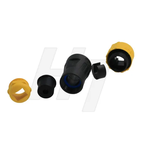 Vista 3 de 2sets Ethernet RJ45 conector impermeable hembra Socket Panel posterior montaje frontal (portador de cable)