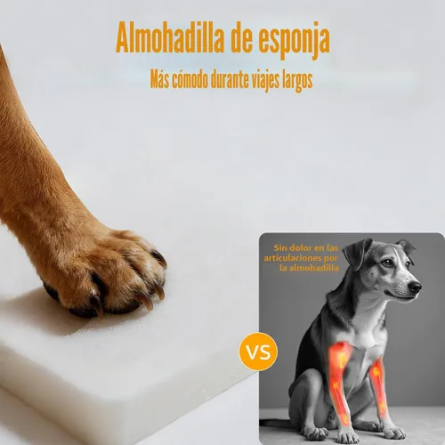 Vista 2 de PETICON Extensor de asiento trasero para perros, funda de asiento de coche para perro de fondo duro, soporta 400 libras, funda de asiento trasero