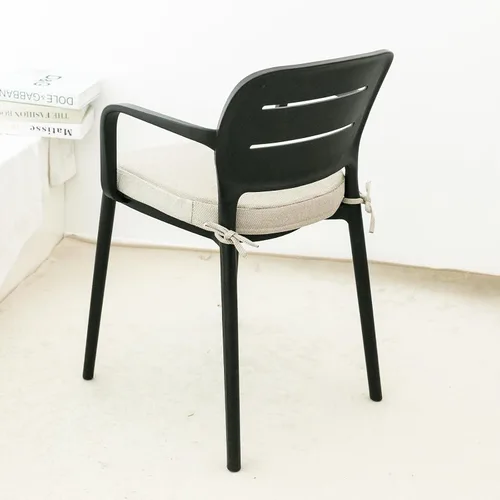 Vista 9 de Helios&Hestia Cojines para sillas de comedor de interior con lazos para cocina, cojines de asiento para exteriores con funda extraíble, parte Beige