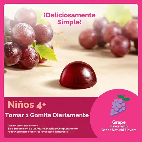 Vista 6 de Gomas probióticas SmartyPants para niños para la salud digestiva: suplemento de apoyo a la salud intestinal e inmunidad con 2 mil millones de CFU