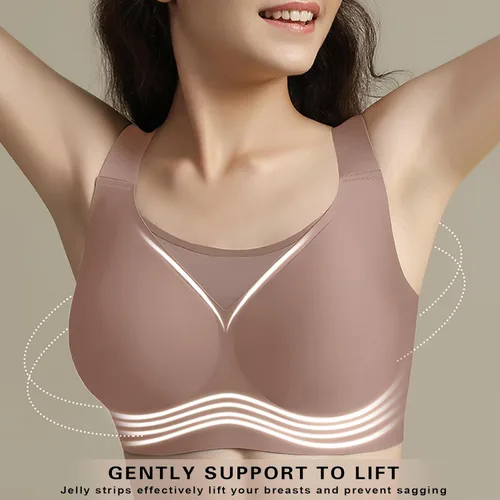 Vista 4 de WOWENY Wireless Minimizer Bras for Women V Neck Comfortable Adjustable Full Coverage Padded Bralettes Smoothing Bra