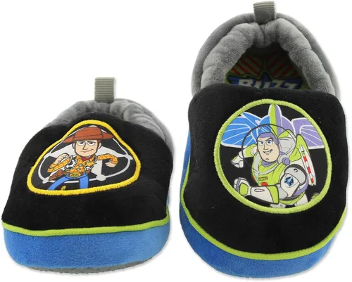 Vista 3 de Disney Toy Story Woody Buzz - Pantuflas para niños pequeños