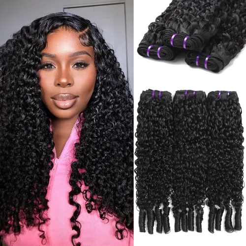 Vista 14 de Paquetes Bob Liso 3 Paquetes de Cabello Humano Corto 10, 10 y 10 Pulgadas, 100% Cabello Crudo Sin Procesar, Tejido Rápido, Color Negro Natural