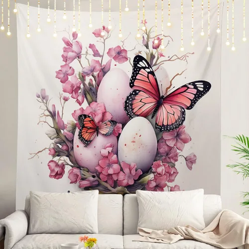 Vista 116 de Shrahala Modern Abstract Artwork Wall Tapestry, Orange Black Beige Wall Hanging Large Tapestry Decoration Polyester Fiber White Hem Around for Dorm