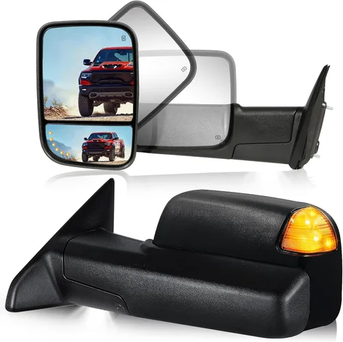 Vista 9 de Espejos de remolque para Ram 1500 2009-2018, Ram 2500 3500 2010-2018 Negro
