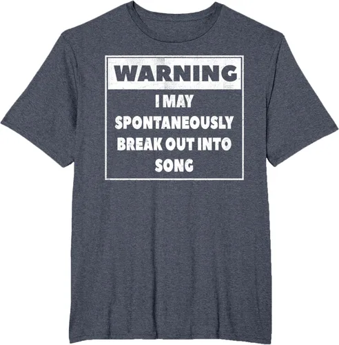 Vista 64 de Advertencia I may Spontaneously romper en canción camiseta