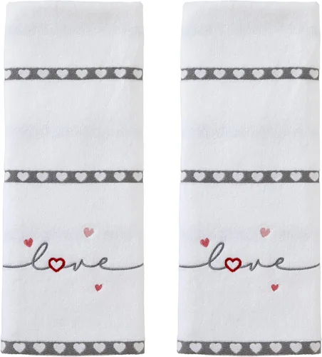 Vista 7 de SKL Home Heart in Love - Juego de toallas de mano, 2 unidades (paquete de 6)