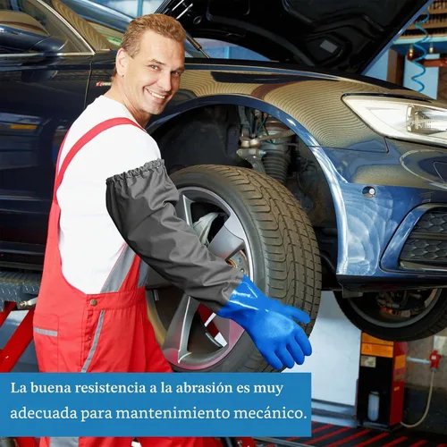 Vista 3 de Eiito Extra-Long 26" Rubber Pond Gloves, Chemical Resistant PVC Reusable Heavy Duty Waterproof Cleaning Glove